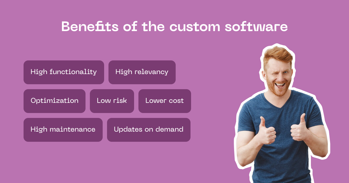 Benefits of the custom software
