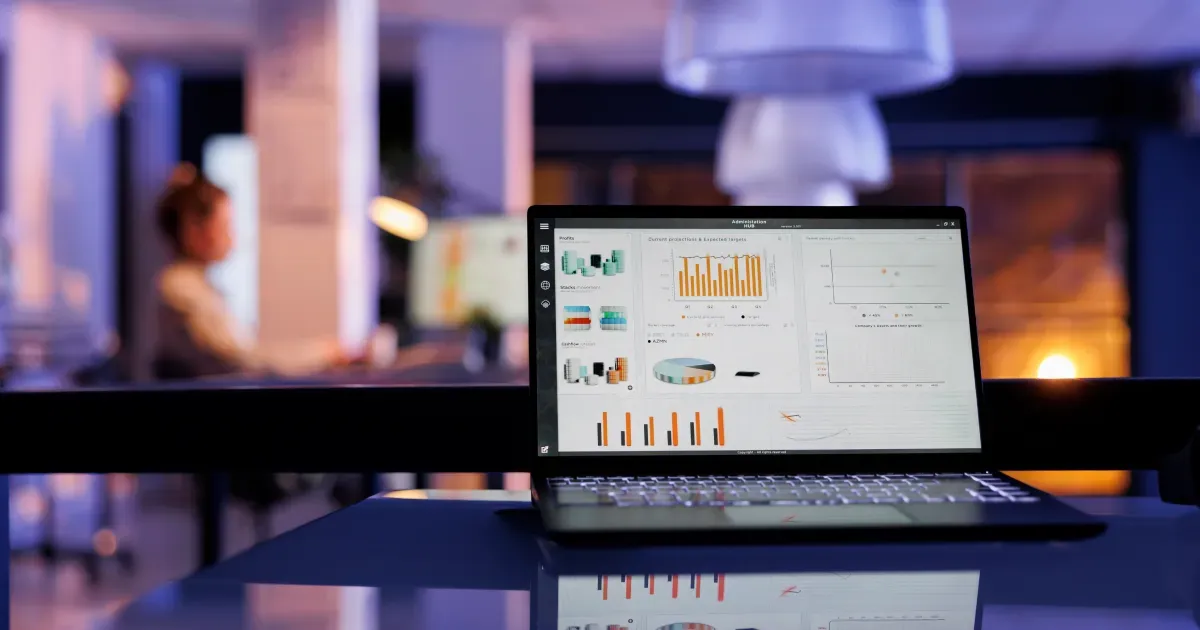 A laptop with a website on its screen
