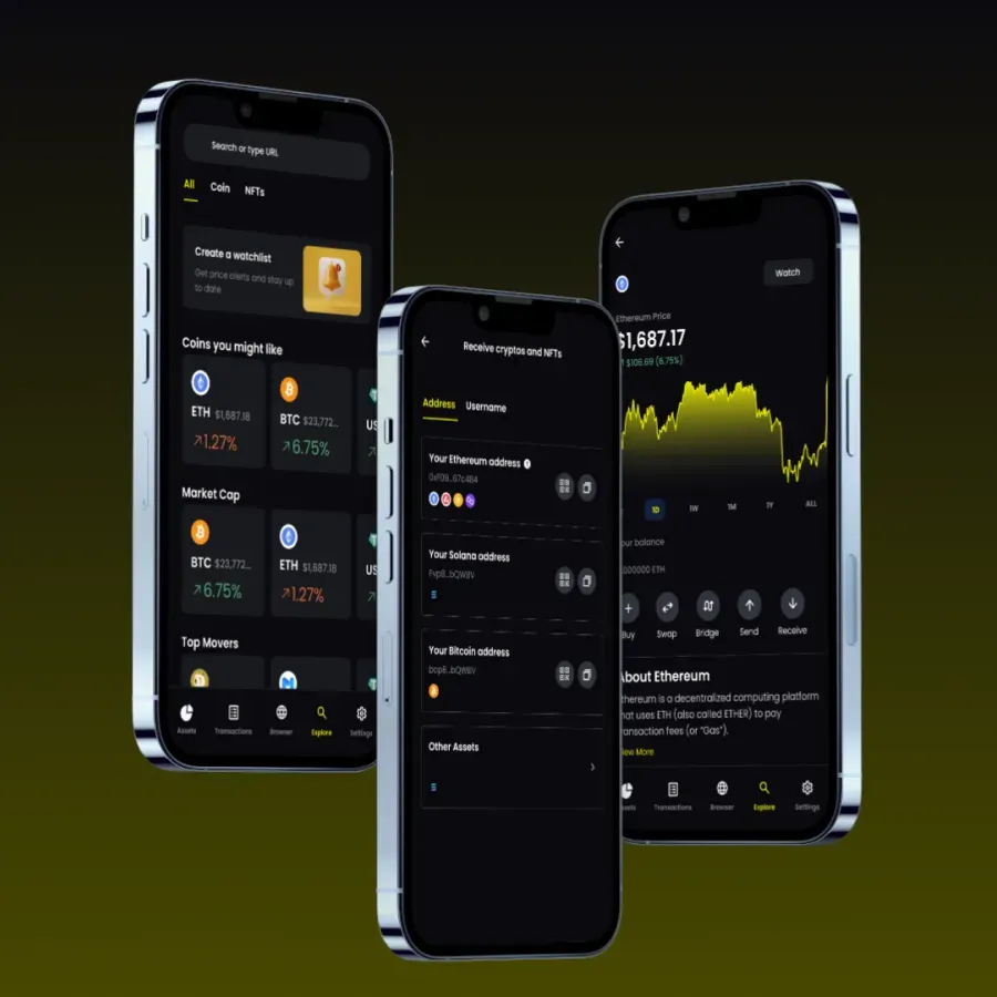 Cryptocurrency Mobile Application Project Illustration