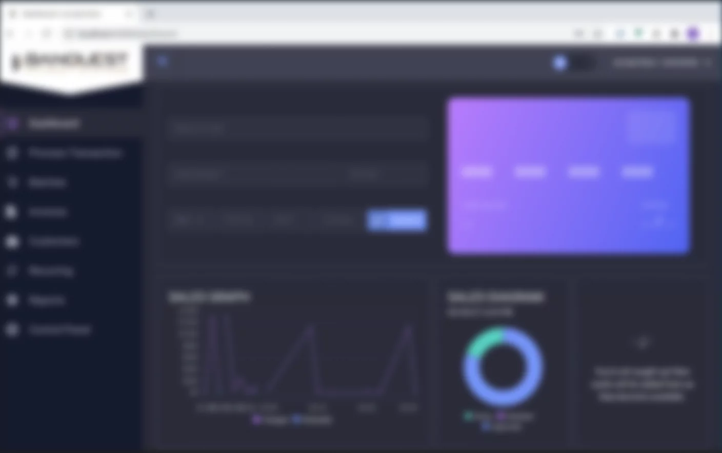 Blurred screenshot of payment gateway system